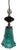 Art Glass Aqua Black Pendant Light For Sale - Image 10 of 18
