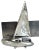 Silver 1980s Miniature Sterling Sailboat Sculpture – Handcrafted 925 Silver For Sale - Image 8 of 8