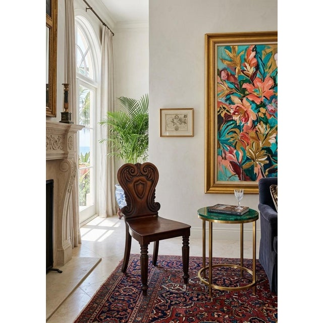 Antique Neoclassical Style Carved Hall Chair With Shield Motif For Sale - Image 9 of 10