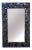 Contemporary Brass & Blue Murano Glass Wall Mirror For Sale