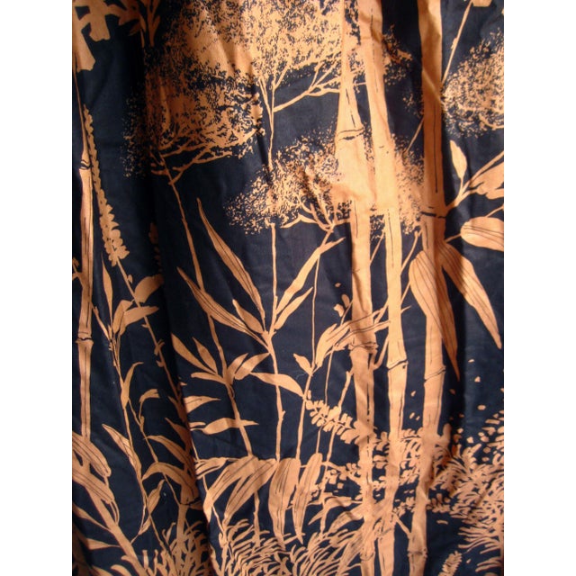 Mid-Century Modern 1970s Mid Century Modern French Chinoiserie Curtains -Drapes a Pair For Sale - Image 3 of 11