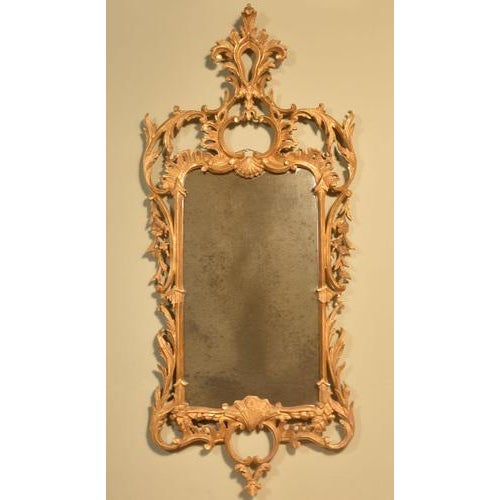 Large Chippendale Style Giltwood Mirror, 1890s For Sale - Image 6 of 6