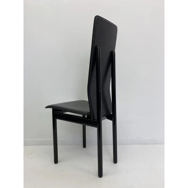 Leather Italian Pozzi Chairs, 1980s, Set of 8 For Sale - Image 15 of 17