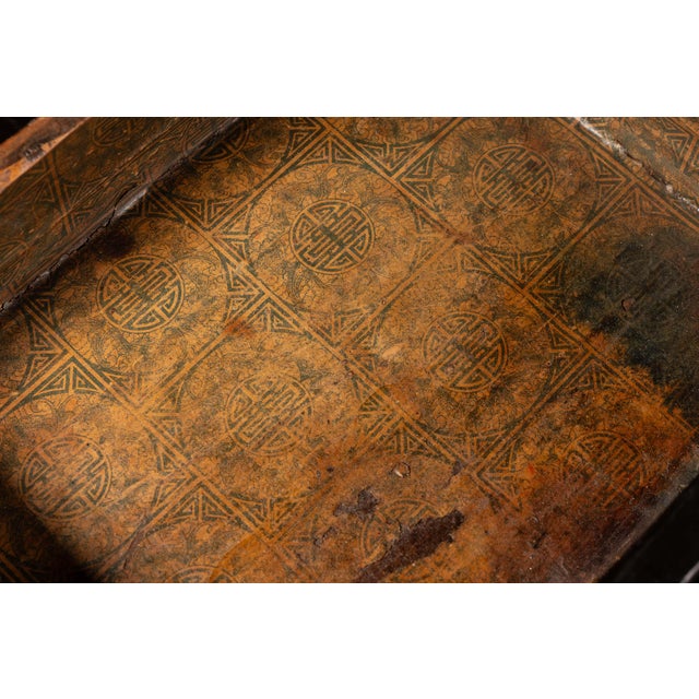 Antique Chinese Red Lacquer Cabinet With Hidden Compartment For Sale - Image 11 of 14