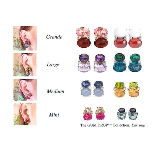 Not Yet Made - Made To Order Christina Addison Mini Gum Drop™ Earrings With Amethyst and Iolite and Diamonds - a Pair For Sale - Image 5 of 12