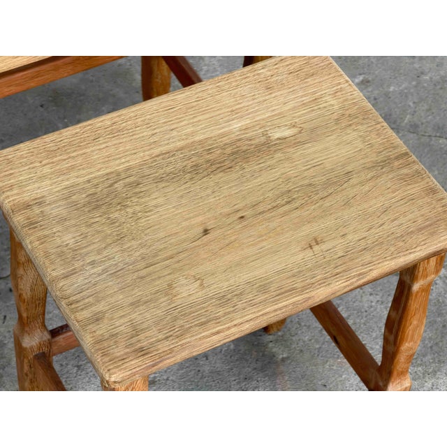 Scandinavian Modern Oak Nesting Tables from Henning Kjærnulf, Denmark, 1960s For Sale - Image 10 of 12