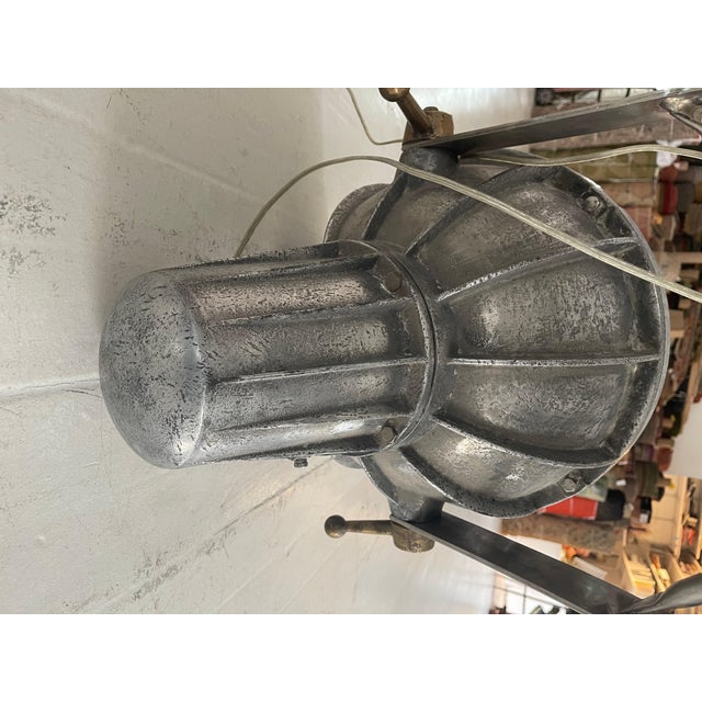 Mid-Century Modern Mid 20th Century Mid Century Modern Nautical French Industrial Light fixture For Sale - Image 3 of 5