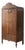 Antique Carved Wood Drop-Front Armoire Cabinet For Sale