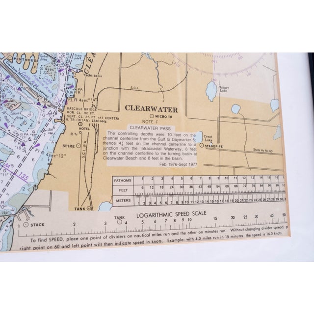 Pair of Framed Clearwater Fl Items Coastal Map & Pelican Photo For Sale - Image 12 of 15
