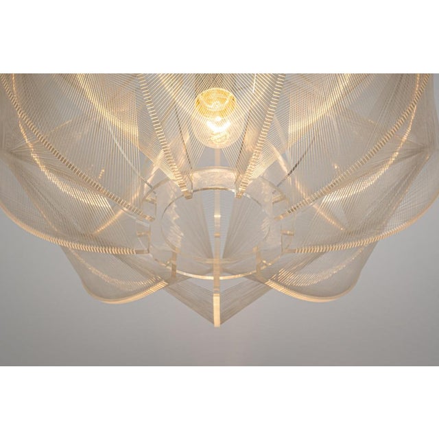 German Wire Pendant Lamp by Paul Secon for Sompex Clear, 1970s For Sale - Image 16 of 18