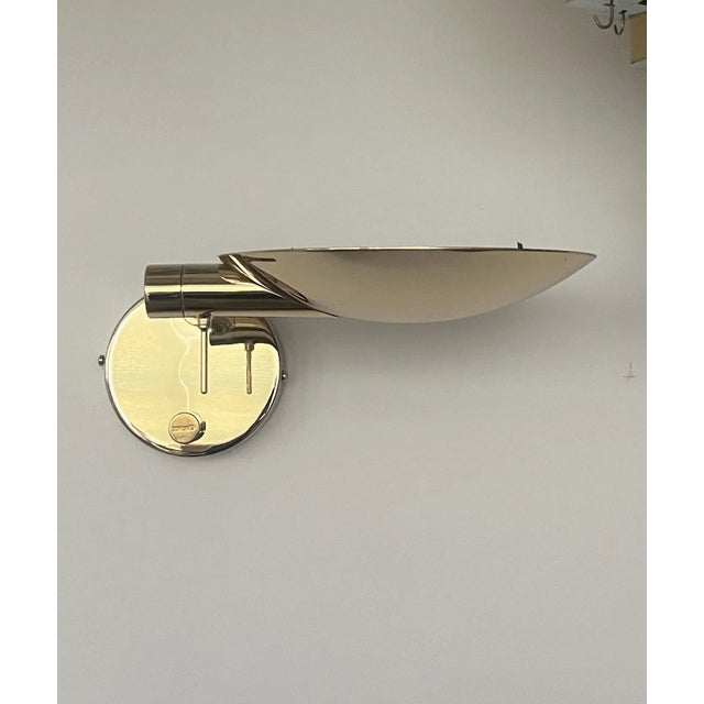 Metal Vintage Spanish Articulated Gold Wall Sconces by Estiluz, 1980s, Set of 2 For Sale - Image 7 of 10