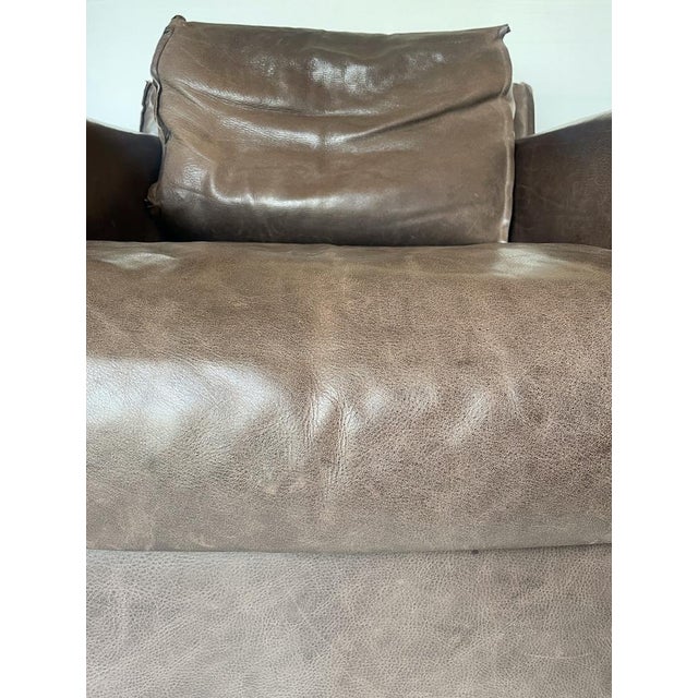 Brown Leather Armchair, Italy, 2000s For Sale - Image 9 of 18