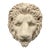 Vintage Style Cast Stone Lion Head Sculpture For Sale