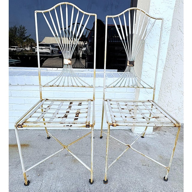 Lavender 1960's Italian Hollywood Regency Style 'Coco Chanel' Sheaf of Wheat Table With Chairs- 3 Piece Set For Sale - Image 8 of 18
