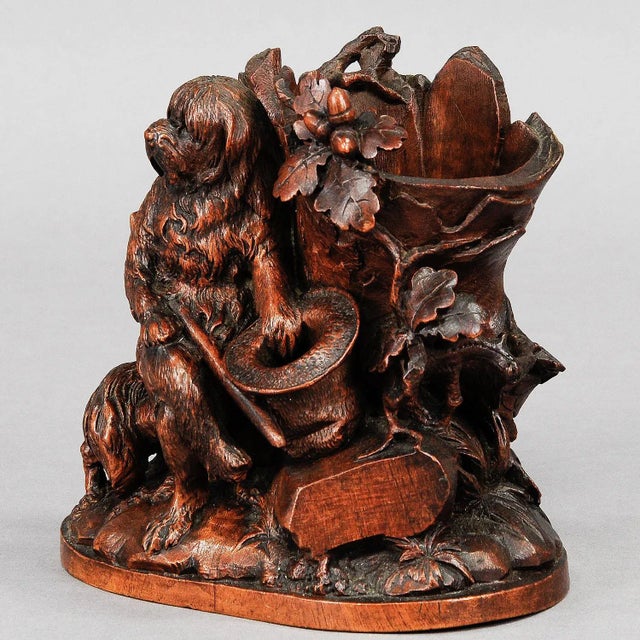 Early 20th Century Black Forest Carved Disabled Dog - Brienz Ca. 1900 For Sale - Image 5 of 8