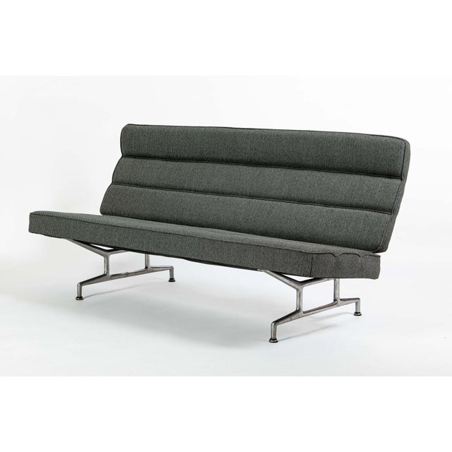 This vintage mid-century modern Model 3473 sofa was designed by Charles and Ray Eames for Herman Miller and introduced in...