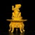 Chinese Chinese Yellow Glazed Porcelain Censer / Incense Burner With Foo Dog & Elephant Legs For Sale - Image 3 of 9