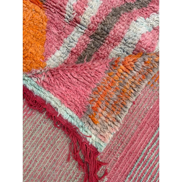 Moroccan Artist Boho Chic Moroccan Boujaad Wool Rug For Sale - Image 4 of 6