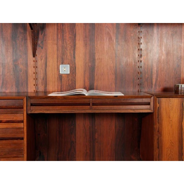 1960s Rosewood Wall Shelving Unit by Poul Cadovious for Cado, 1960s For Sale - Image 5 of 18