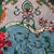 Vintage 1960s Turkish Sparta Savonnerie Rug, Teal Blue & Emerald Green With Roses – 6'8" X 9'9" For Sale - Image 10 of 12