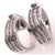 Metal 14 Karat White Gold Free Style Half Hoop Diamond Earrings For Sale - Image 7 of 11