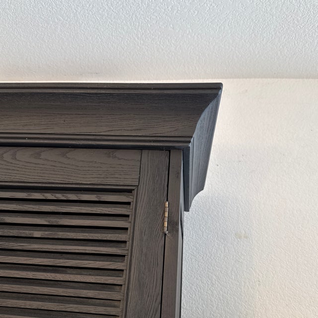 Restoration Hardware Shutter Single Armoire, Black For Sale - Image 10 of 12