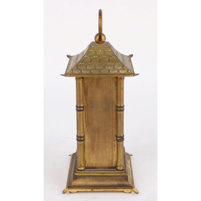 Mid 20th Century Brass Tiffany & Co. Carriage Pagoda Form Carriage Clock For Sale - Image 5 of 6