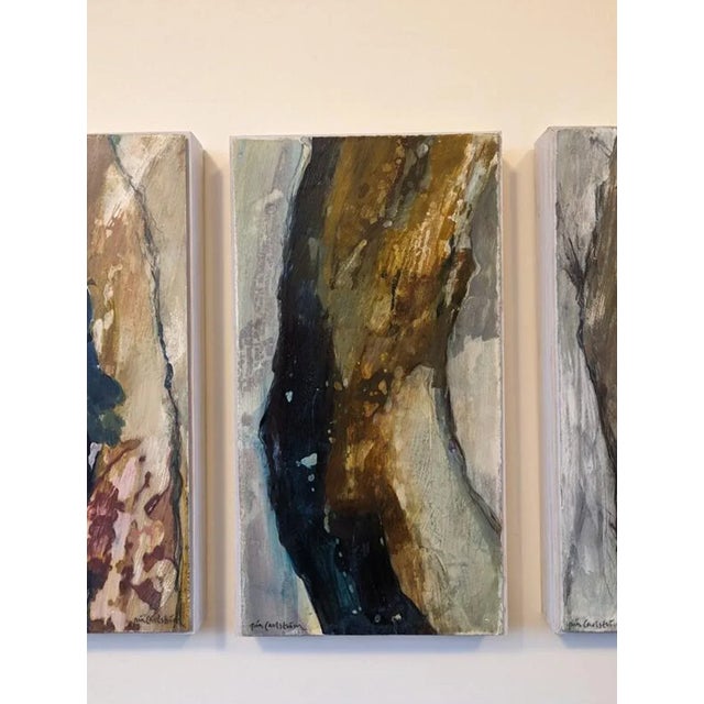 2010 Contemporary Triptych "Transference" Swedish Abstract Acrylic Paintings Set of 3, Framed For Sale - Image 6 of 12