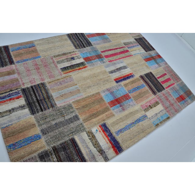 Textile 1960s Anatolian Tribal Oushak Kilim Rug For Sale - Image 7 of 10