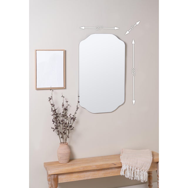 Wood Henry Silver Wall Mirror For Sale - Image 7 of 8