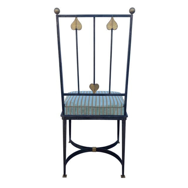 Metal Mid 20th Century Set of 4 Iron Chairs For Sale - Image 7 of 12