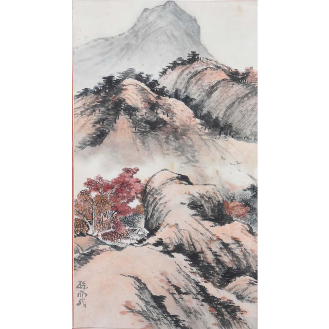 A captivating vertical landscape that captures the transition of seasons in the high mountains. The artwork features a...