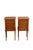 Brown Antique French Mahogany Bedside Cabinets with Marble Tops, 1900, Set of 2 For Sale - Image 8 of 16