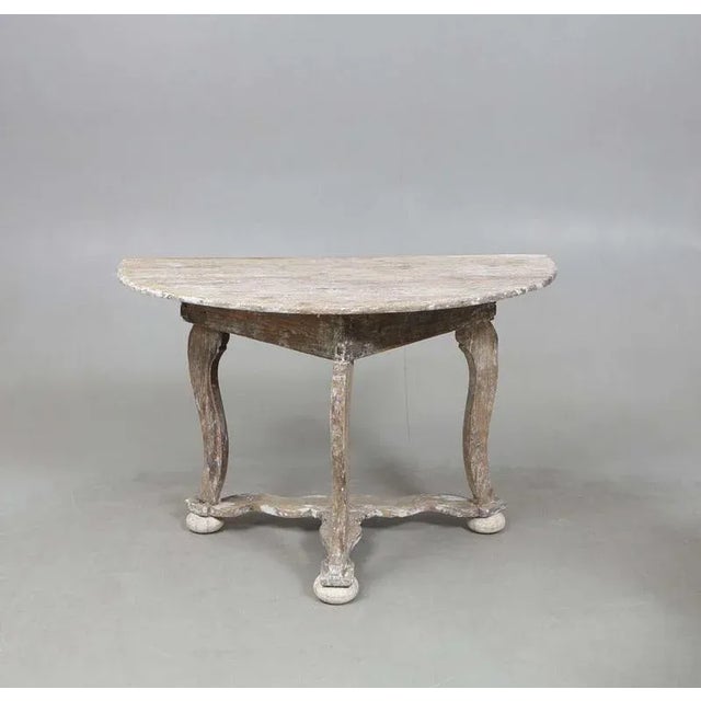 Baroque Swedish Baroque Oak Console Table For Sale - Image 3 of 17