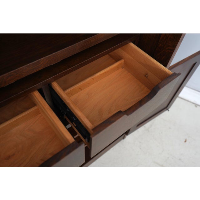 2000 - 2009 Stickley Mission Oak Entertainment Unit Armoire For Sale - Image 5 of 18