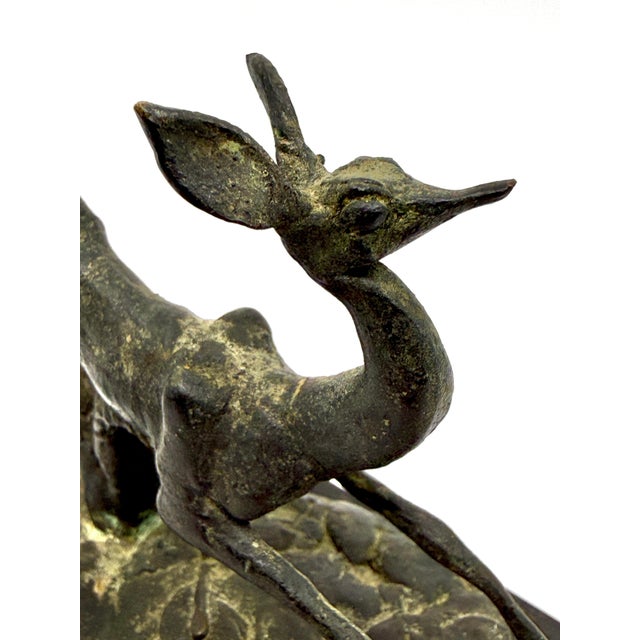 1950s Bronze Stag by the noted American Sculptor Frank Eliscu Original Receipt For Sale - Image 14 of 15