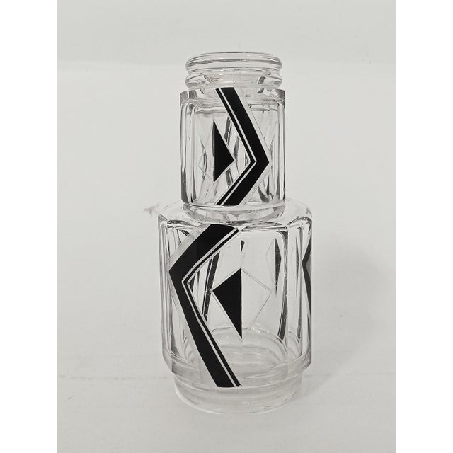 Bohemia Night Service Bottle and Glass from Karl Palda, 1930s, Set of 2 For Sale - Image 6 of 6