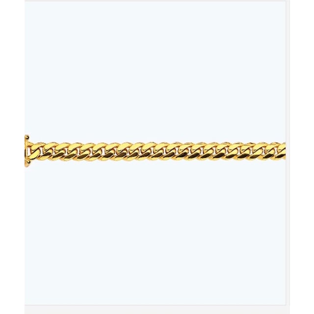 Vintage 14 Karat Yellow Gold 96.7 Gm Miami Cuban Link Italian Chain Unisex, 20" For Sale - Image 13 of 18