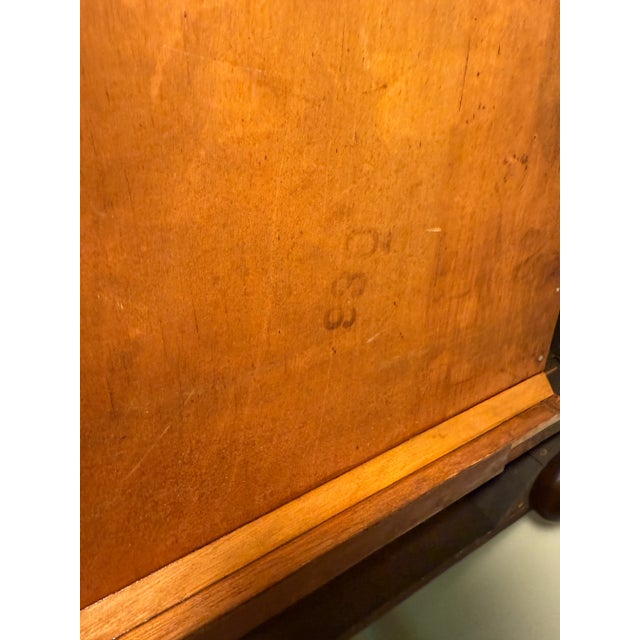 Antique Solid Wood Piano Spinet Desk For Sale - Image 10 of 11