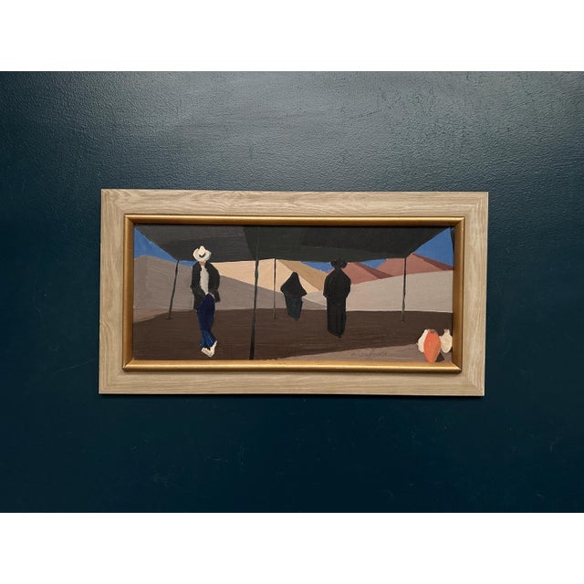 Eric Andreas Ros, Desert Market, 1950s, Oil Painting on Canvas, Framed For Sale - Image 14 of 14