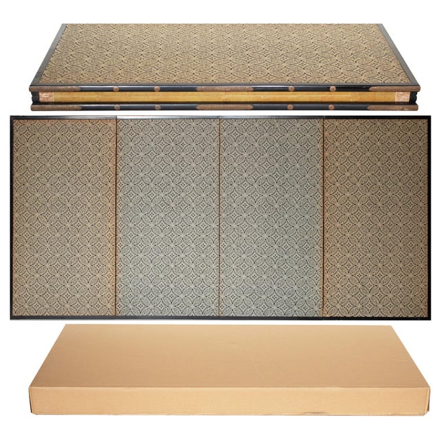 "Quails and Pampas Grass" by Koga, 1970s Showa Era Japanese Byobu Screen For Sale - Image 16 of 18
