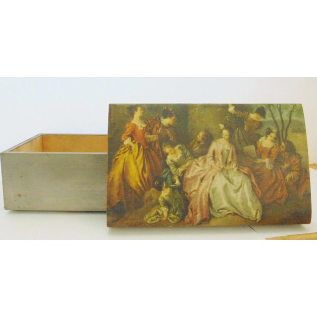 French Style Scenic Silver Gilt Dresser Box For Sale In Philadelphia - Image 6 of 6