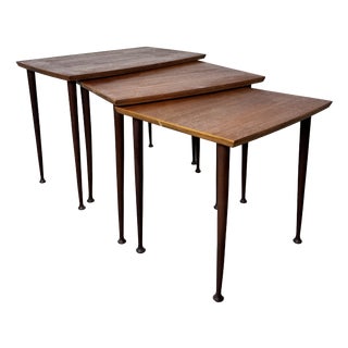 Mid-Century Danish Teak Nesting Tables, Set of 3 For Sale