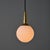 1950s Brass & Opaline Glass Pendant Attributed to Stilnovo For Sale - Image 10 of 12