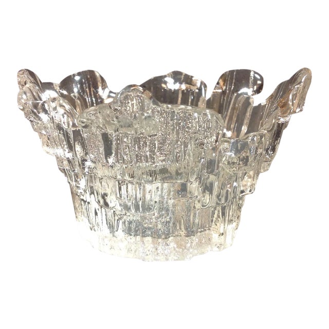 Tauno Wirkalla Northern Lights Ice Glass Bud Vase For Sale