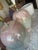 Incredible Table Lamps from Sunset Lamp corp. Perfect harmony of pink and baby blue iridescent massive Ginger Jar lamps....
