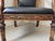 Late 20th Century Carved Throne Armchair With Black Leather Upholstery and Nailhead Trim For Sale - Image 4 of 4