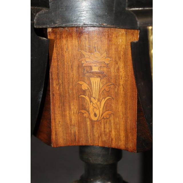 19th C Edwardian Flip Top Napkin Ebonized CardTable For Sale - Image 12 of 12