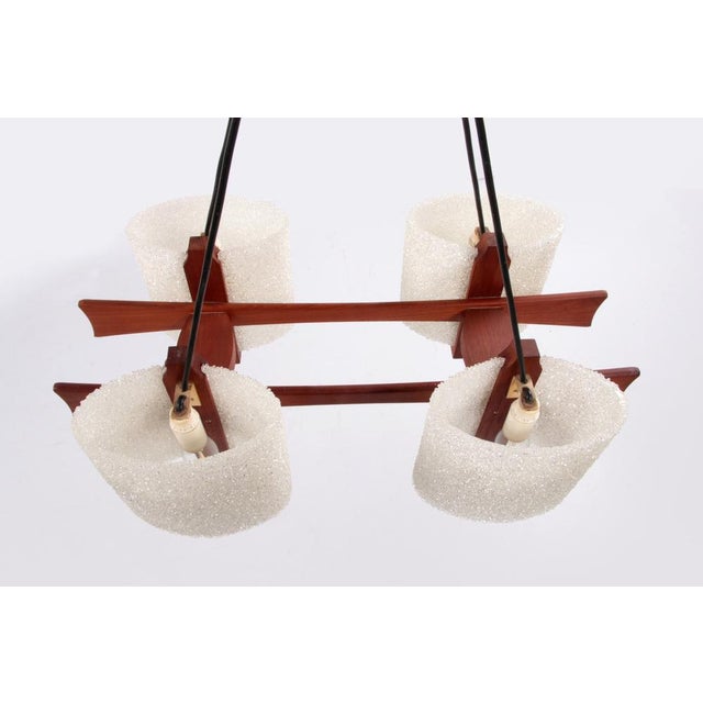 1960s Scandinavian Hanging Lamp with Resin Caps, 1960s For Sale - Image 5 of 15