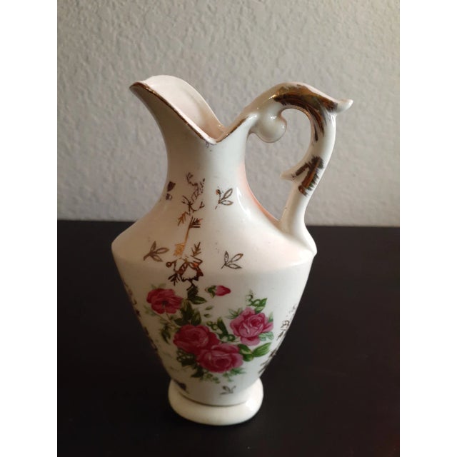 1960s 1960s Handpainted Floral Bud Vase For Sale - Image 5 of 5